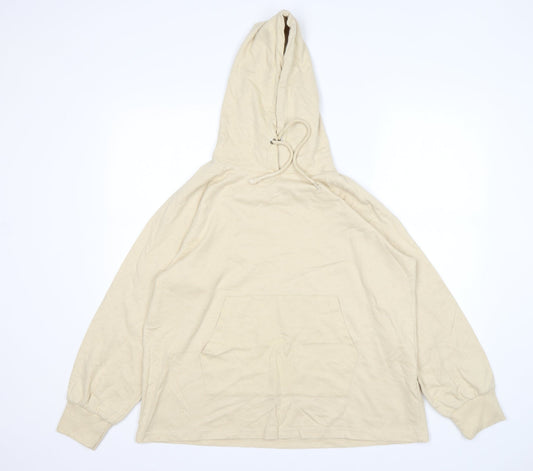 Boohoo Womens Beige  Polyester Pullover Hoodie Size S