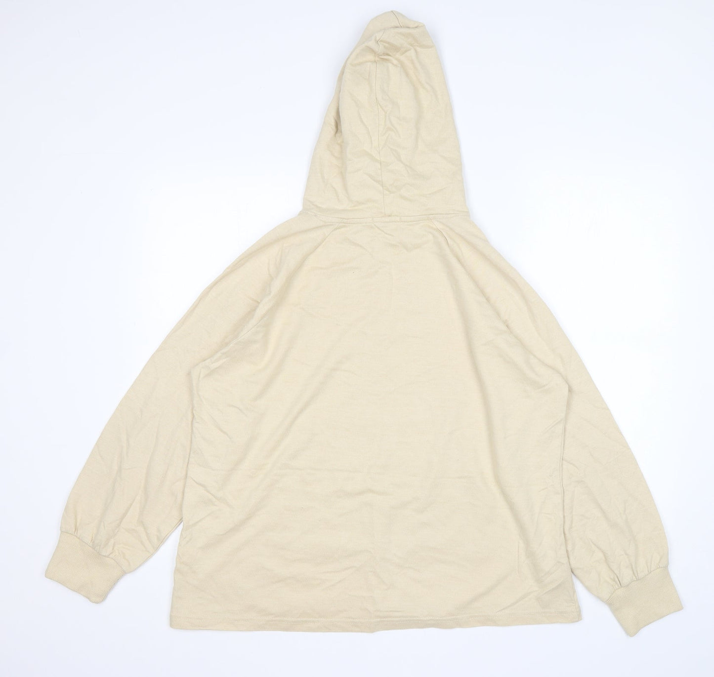 Boohoo Womens Beige  Polyester Pullover Hoodie Size S