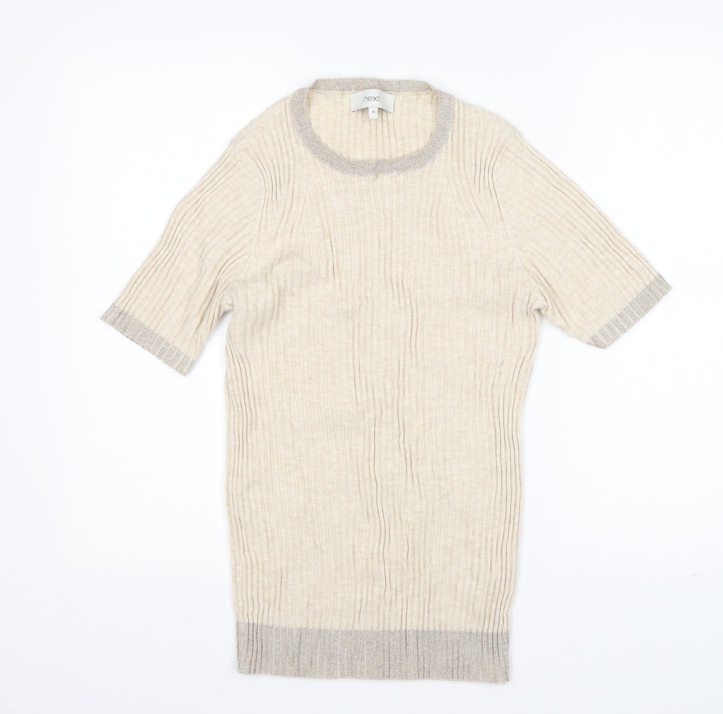 Womens UK Size 16 NEXT Beige Pullover Jumper