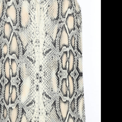 Preworn Womens Multicoloured Animal Print Polyester Pencil Dress  One Size  Halter  - soft, summer