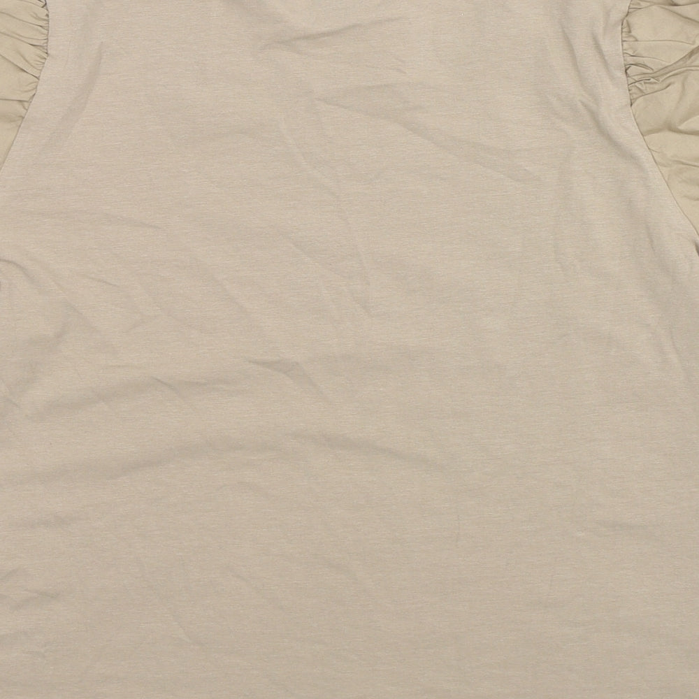 Womens UK Size M H&M Brown Basic T-Shirt