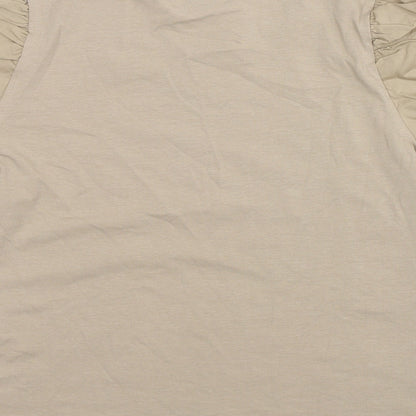 Womens UK Size M H&M Brown Basic T-Shirt