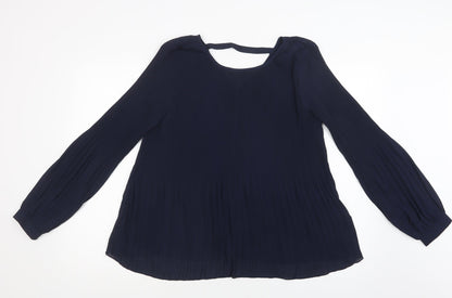 Womens UK Size M ICHI Blue Basic Blouse
