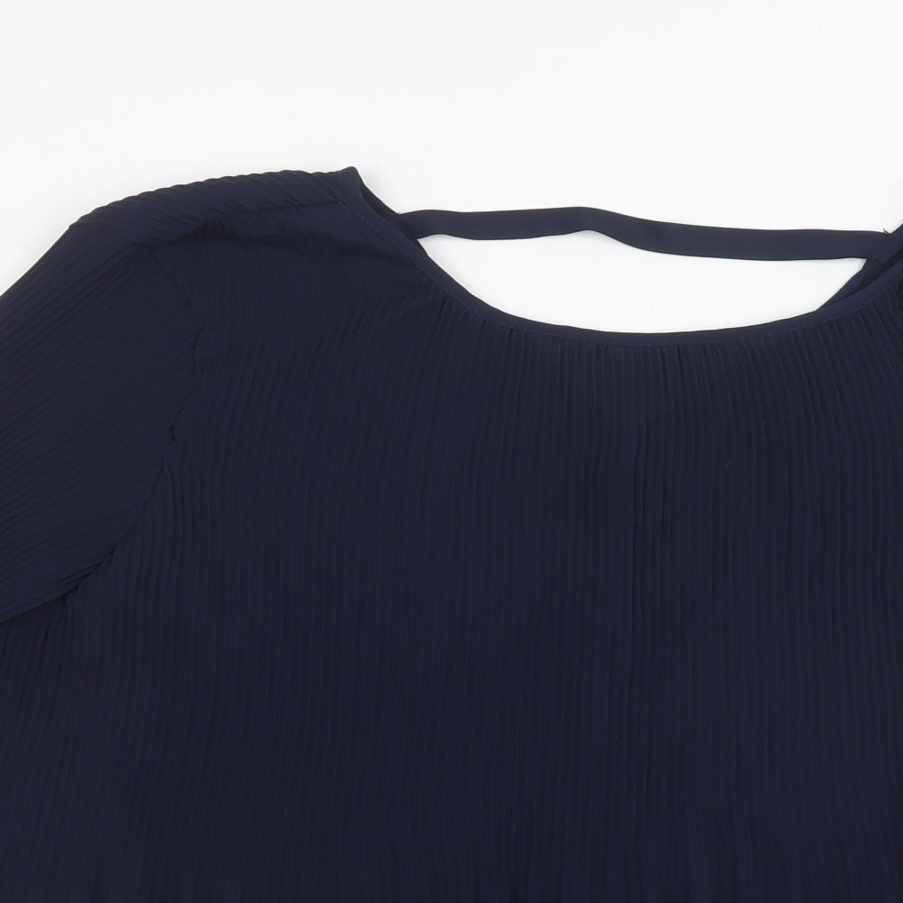 Womens UK Size M ICHI Blue Basic Blouse