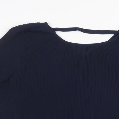 Womens UK Size M ICHI Blue Basic Blouse