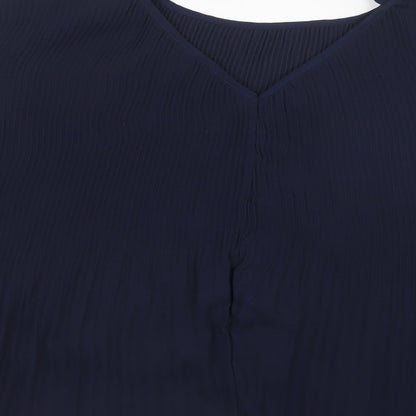Womens UK Size M ICHI Blue Basic Blouse