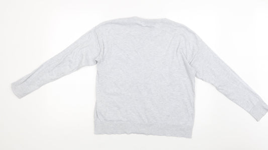 Womens UK Size M New Look Grey Pullover Jumper