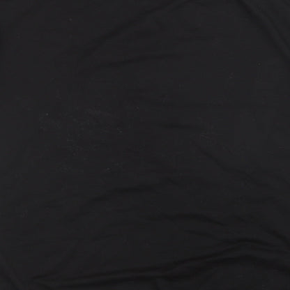 SheIn Womens Black  Polyester Tunic Blouse Size L Round Neck