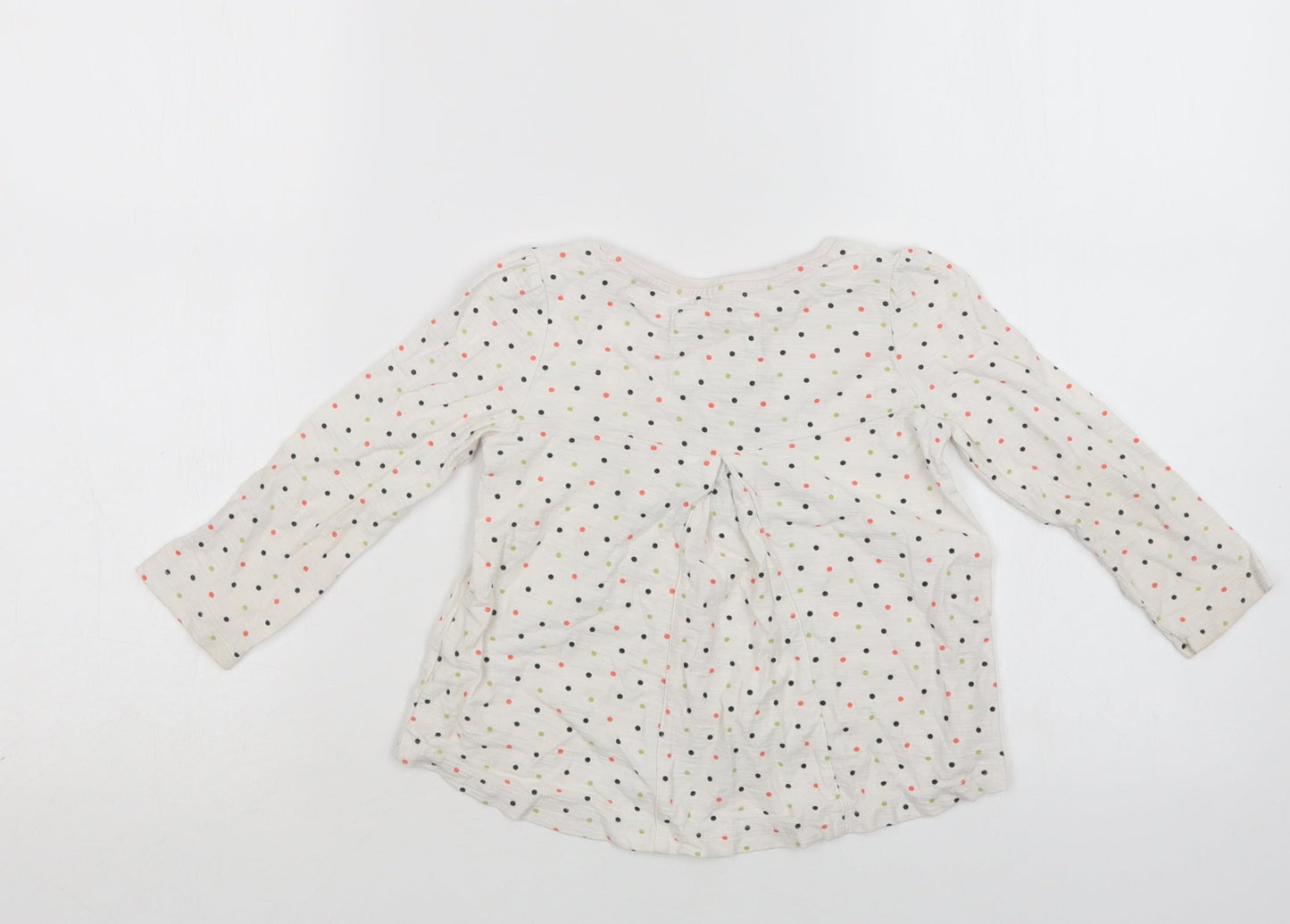 TU Baby White Polka Dot Cotton Basic Blouse Size 18-24 Months Crew Neck  - So Cute