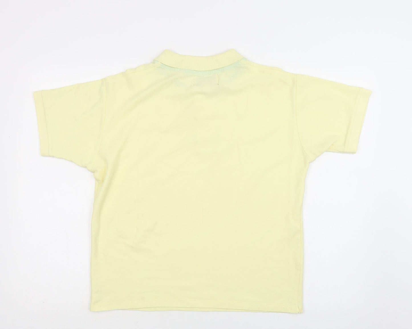 Hutson Harbour Mens Yellow    Polo Size S Collared Button