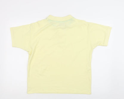 Hutson Harbour Mens Yellow    Polo Size S Collared Button