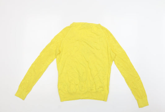 Womens UK Size XS H&M Yellow Cardigan Jumper