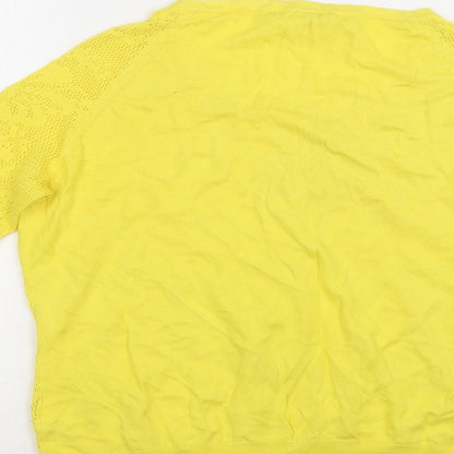 Womens UK Size XS H&M Yellow Cardigan Jumper