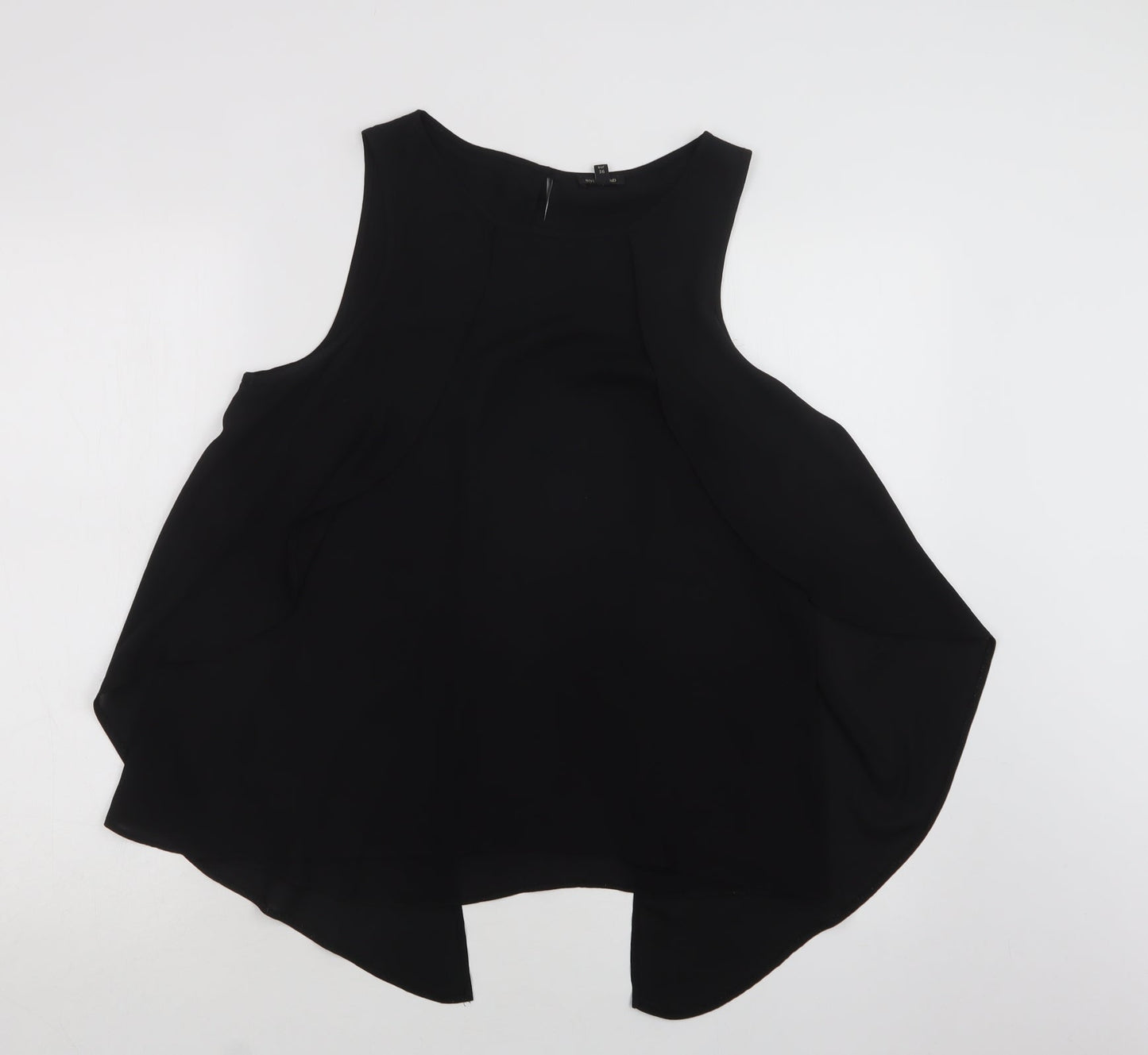 Womens UK Size 10 River Island Black Basic Blouse
