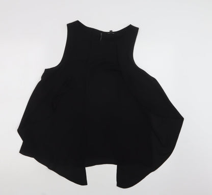 Womens UK Size 10 River Island Black Basic Blouse