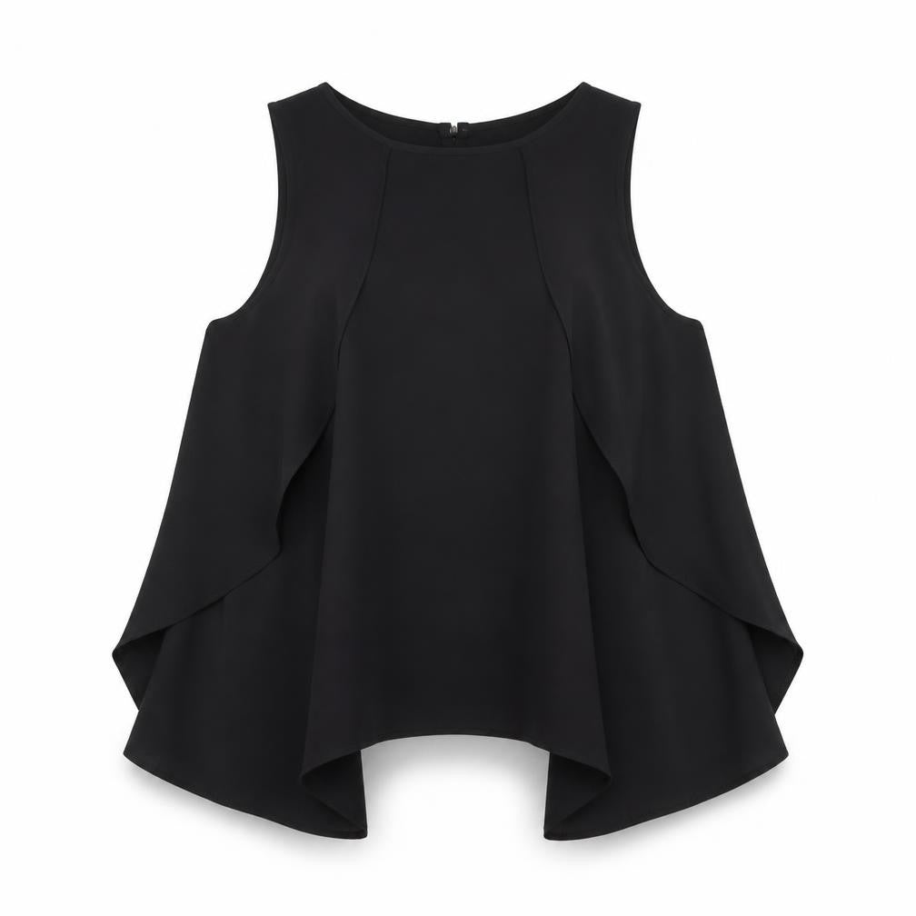 Womens UK Size 10 River Island Black Basic Blouse