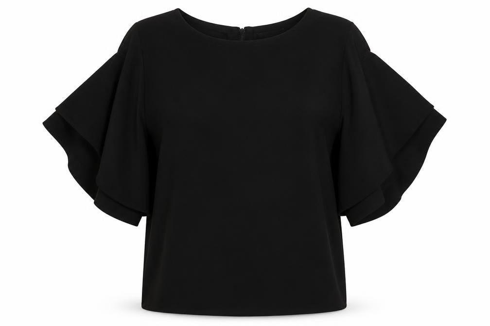 Womens UK Size S H&M Black Basic Blouse