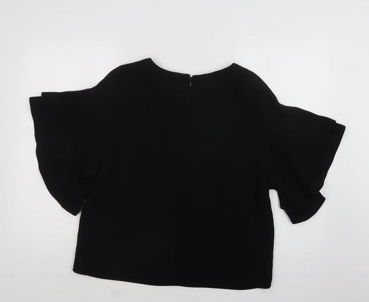 Womens UK Size S H&M Black Basic Blouse