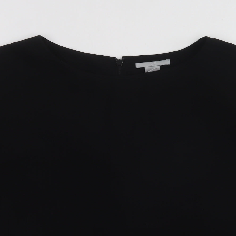 Womens UK Size S H&M Black Basic Blouse