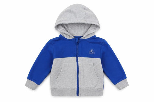 Studio Baby Grey Colourblock Cotton Full Zip Jumper Size 12-18 Months  Zip