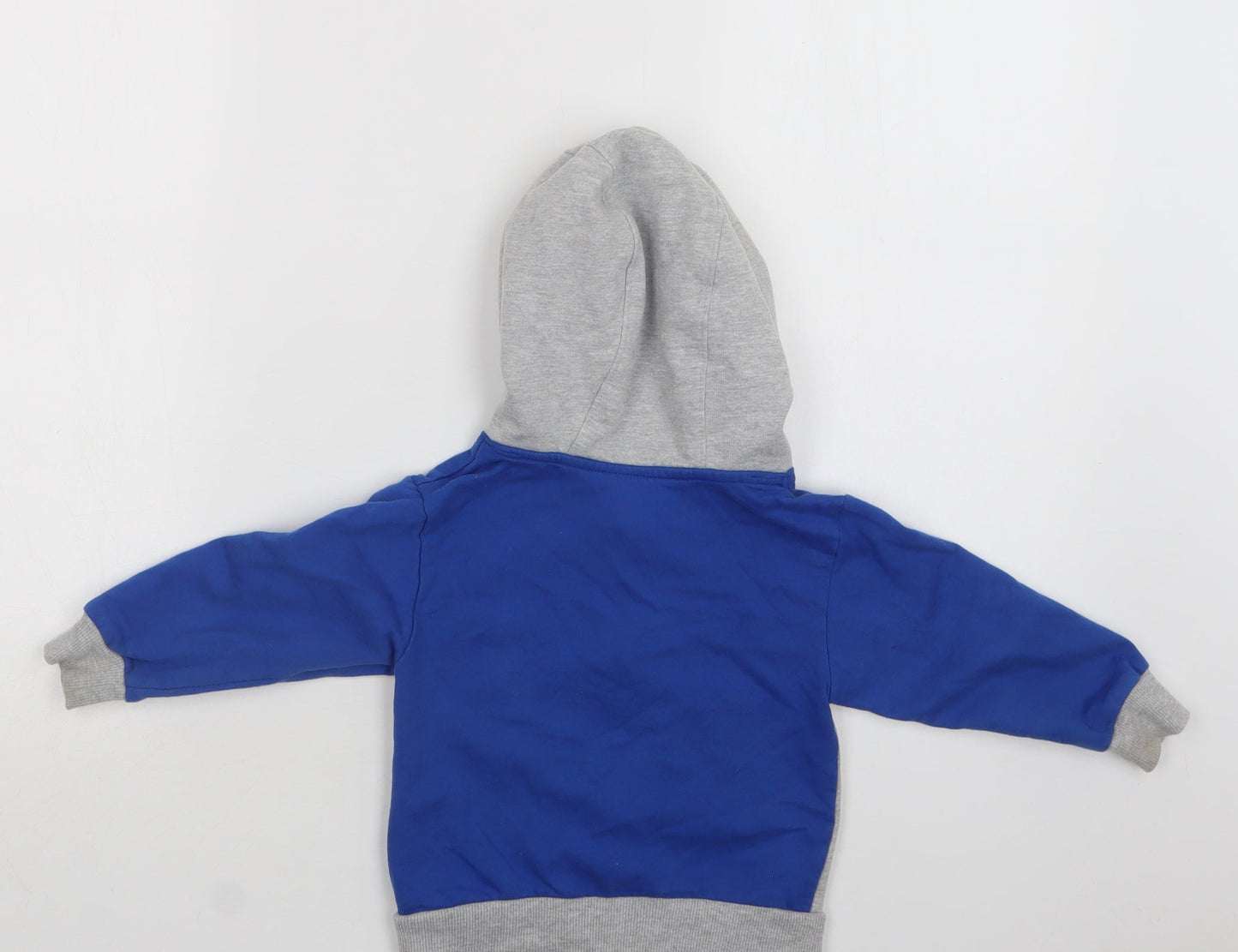 Studio Baby Grey Colourblock Cotton Full Zip Jumper Size 12-18 Months  Zip