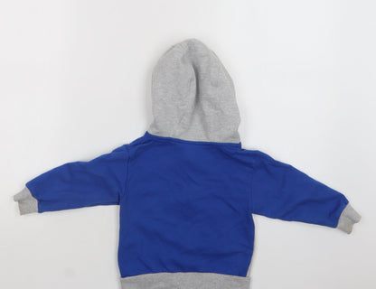 Studio Baby Grey Colourblock Cotton Full Zip Jumper Size 12-18 Months  Zip