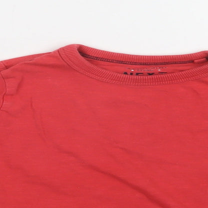 NEXT Baby Red  Cotton Basic T-Shirt Size 12-18 Months Crew Neck