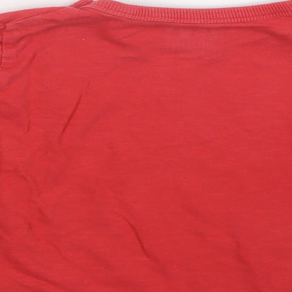 NEXT Baby Red  Cotton Basic T-Shirt Size 12-18 Months Crew Neck