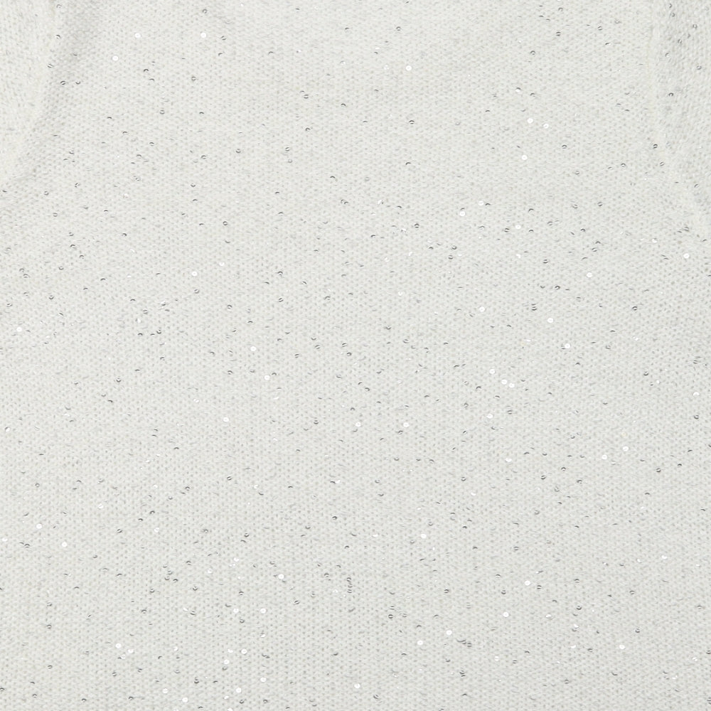 Womens UK Size 8 M&S White Pullover Jumper
