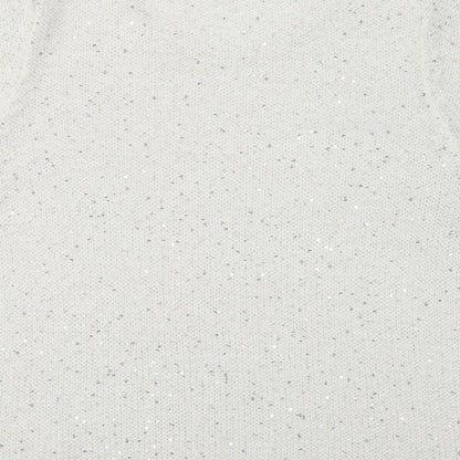 Womens UK Size 8 M&S White Pullover Jumper