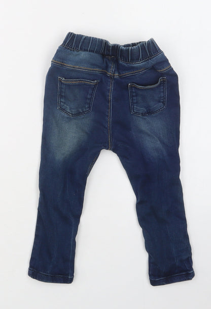 TU Baby Blue  Cotton Jogger Jeans Size 12-18 Months  Drawstring