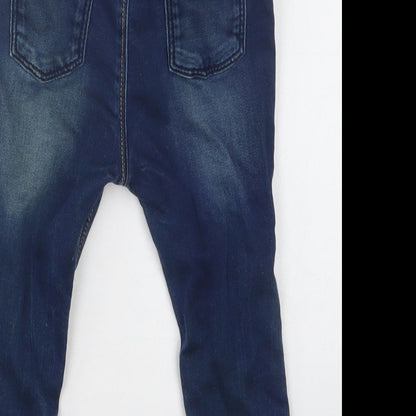 TU Baby Blue  Cotton Jogger Jeans Size 12-18 Months  Drawstring