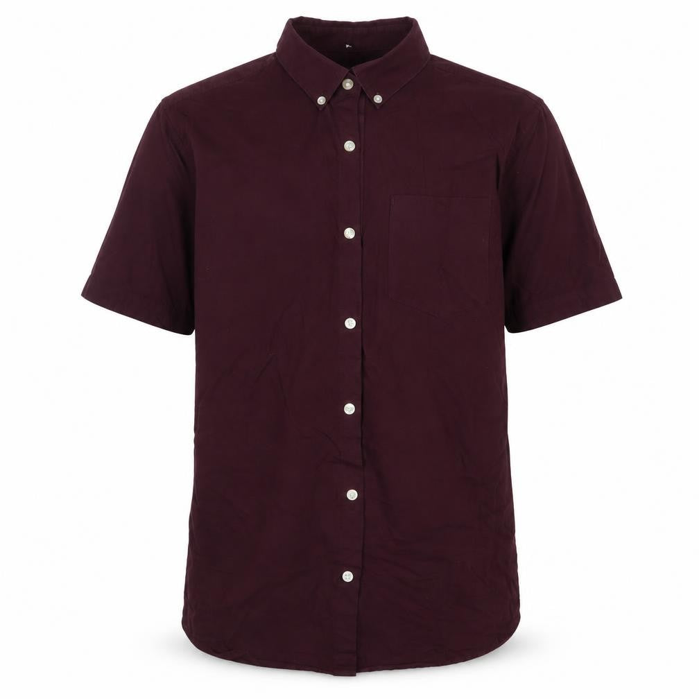 Mens UK Size S River Island Red  Button-Up Short Sleeve Casual Shirt
