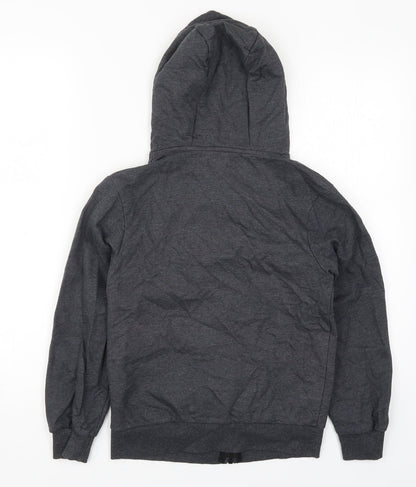 Studio Boys Grey  Cotton Full Zip Hoodie Size 10-11 Years  Zip - Online Offline Connect