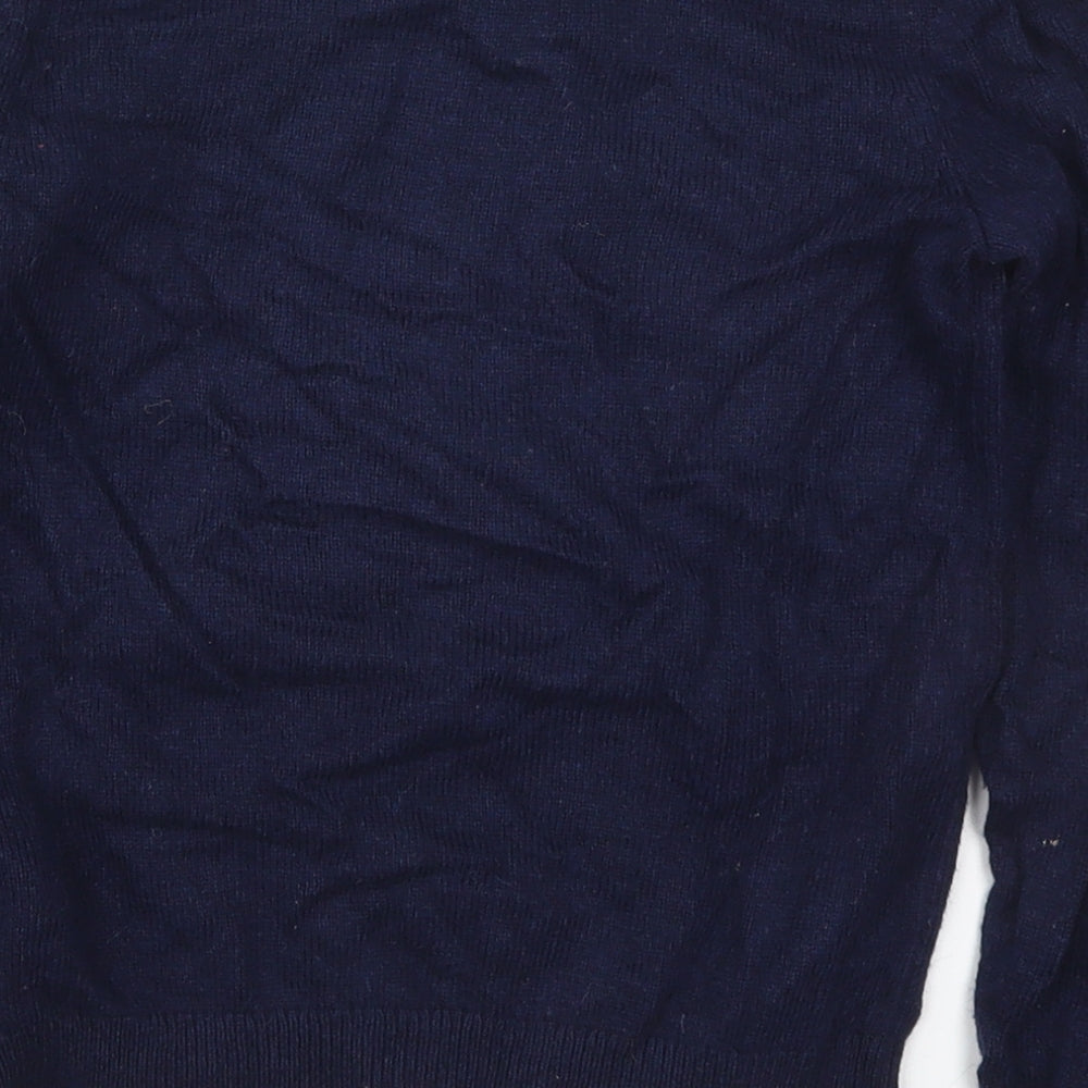 H&M Girls Blue Round Neck  Viscose Pullover Jumper Size 7-8 Years  Pullover - Polar Bear