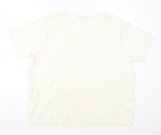 Womens UK Size XL Bonmarché Beige Pullover Jumper