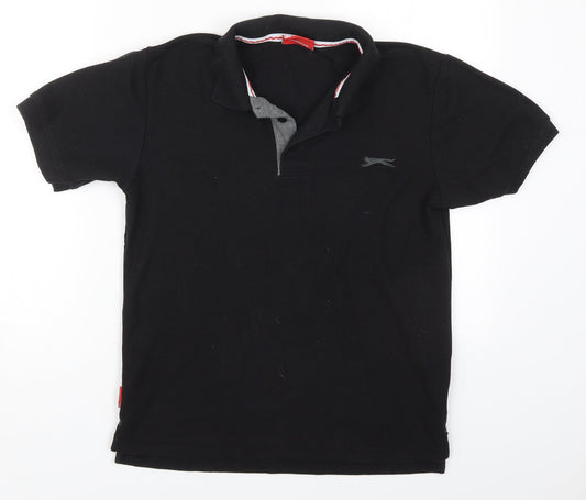 Sazenger Mens Black  Polyester  Polo Size XS Collared Pullover