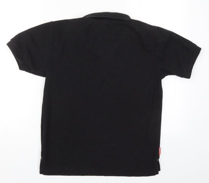 Sazenger Mens Black  Polyester  Polo Size XS Collared Pullover
