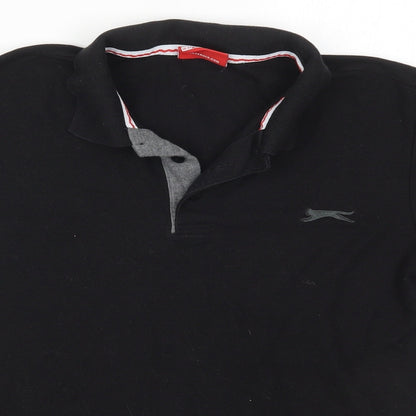 Sazenger Mens Black  Polyester  Polo Size XS Collared Pullover