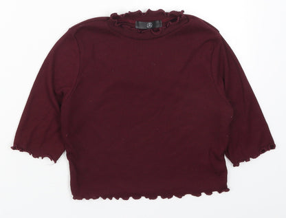 Womens UK Size 8 Missguided Purple Basic T-Shirt