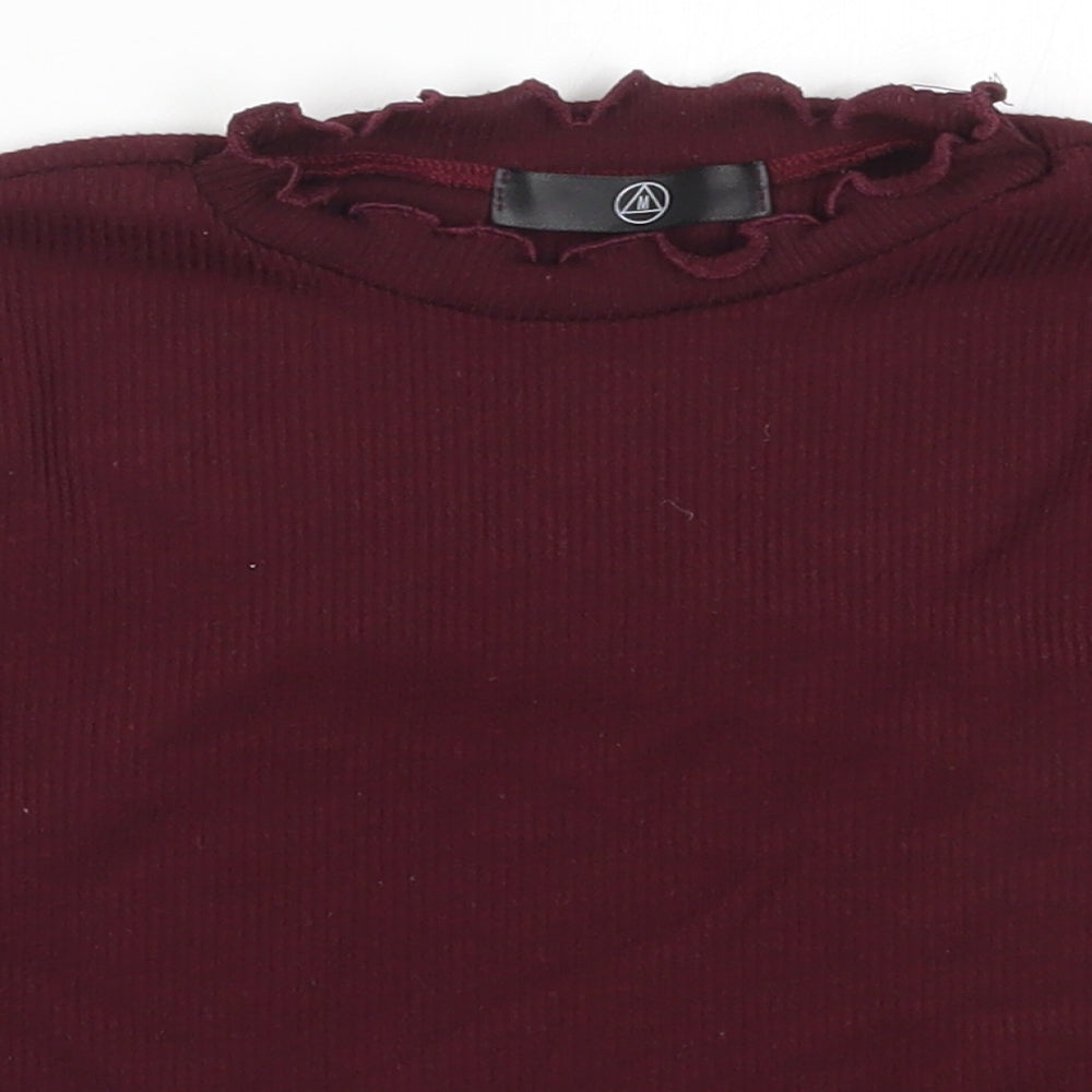 Womens UK Size 8 Missguided Purple Basic T-Shirt