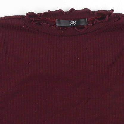 Womens UK Size 8 Missguided Purple Basic T-Shirt