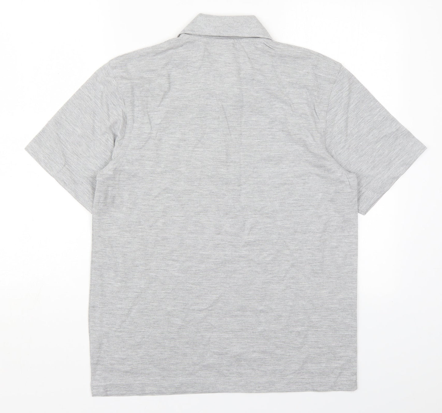 Uneek Mens Grey  Polyester  Polo Size S Collared Pullover