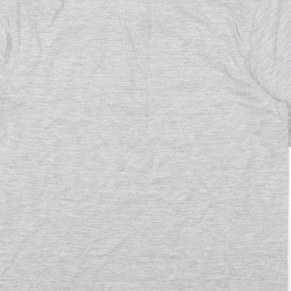 Uneek Mens Grey  Polyester  Polo Size S Collared Pullover