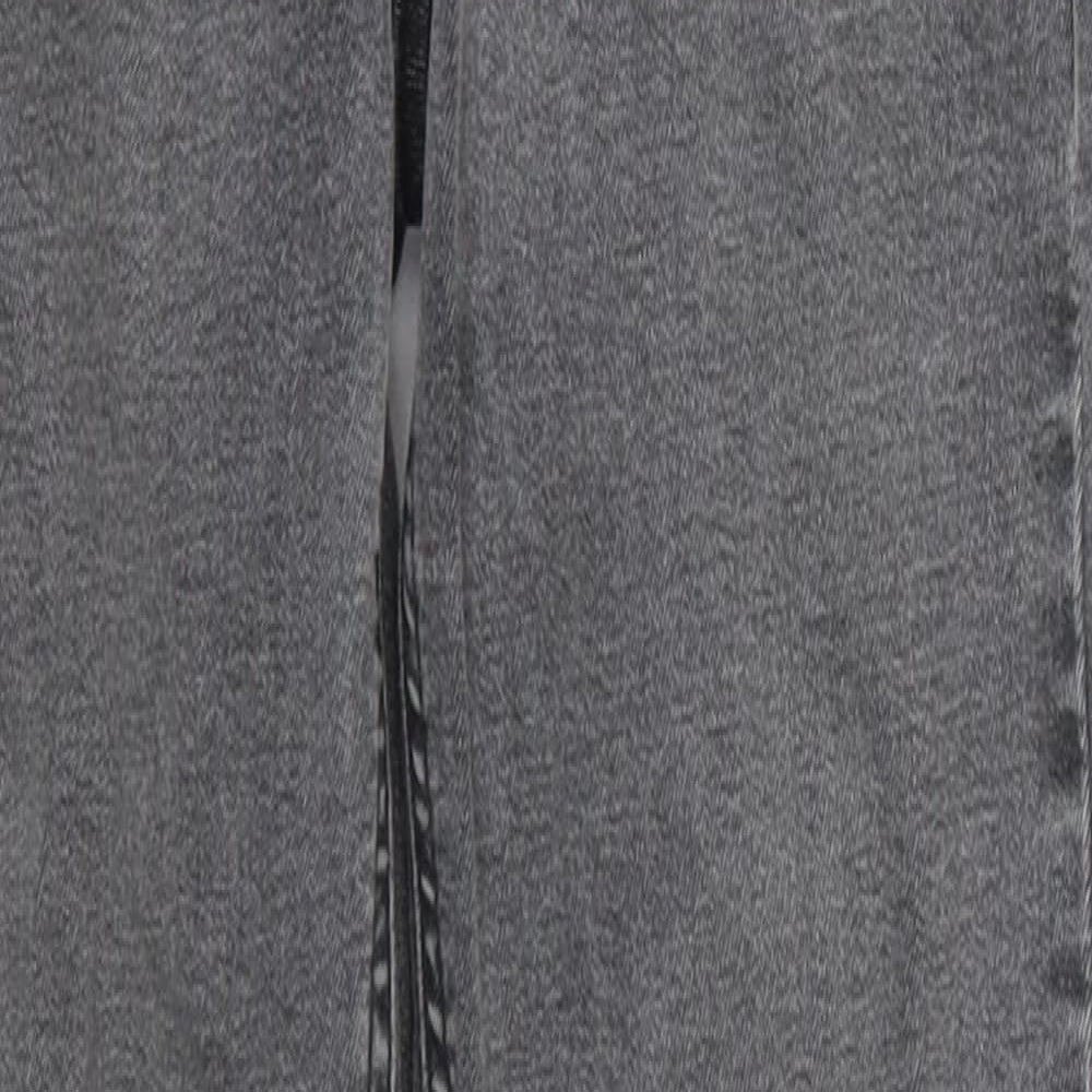 Topshop Womens Grey  Cotton Skinny Jeans Size 25 in L28 in Regular Button