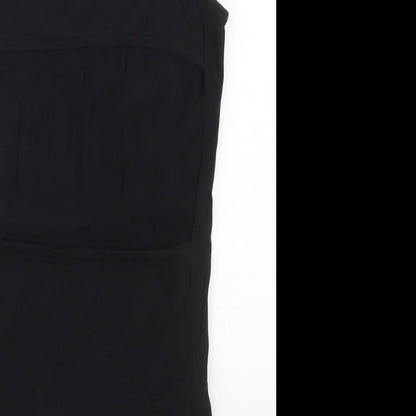 Topshop Womens Black  Cotton Bodysuit One-Piece Size 6  Button - Welcome to Paradise