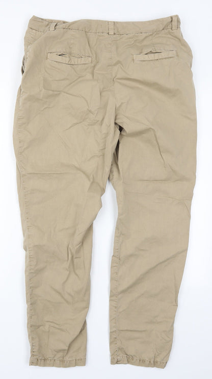 Womens UK Size 14 Marks and Spencer Regular Fit Rain Trousers Beige Trousers