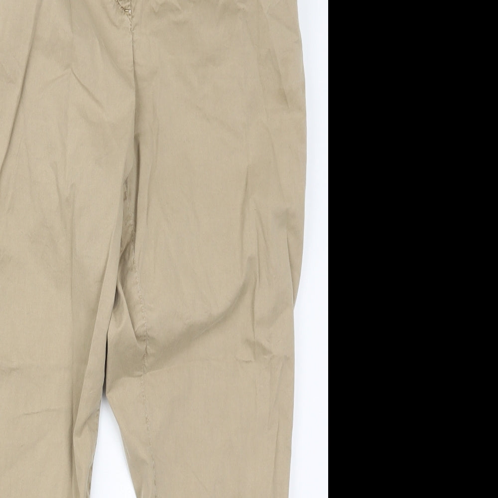Womens UK Size 14 Marks and Spencer Regular Fit Rain Trousers Beige Trousers