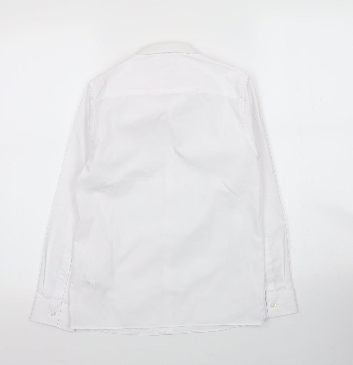 M&S Girls White  Cotton Basic Button-Up Size 10-11 Years Collared Button