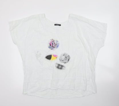 Womens UK Size M New Collection White Basic Blouse